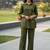 Olive embroidered cotton co-ord set for women