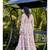 Off white floral printed cotton empire style ethnic dress