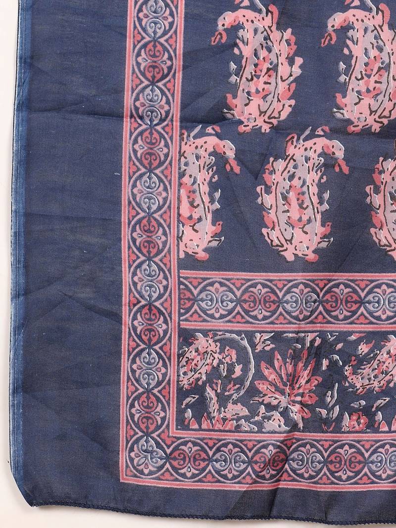 Women floral printed straight kurta with palazzo & dupatta