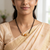 White and gold beaded dailywear mangalsutra