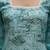 Teal printed cotton tunic top for women