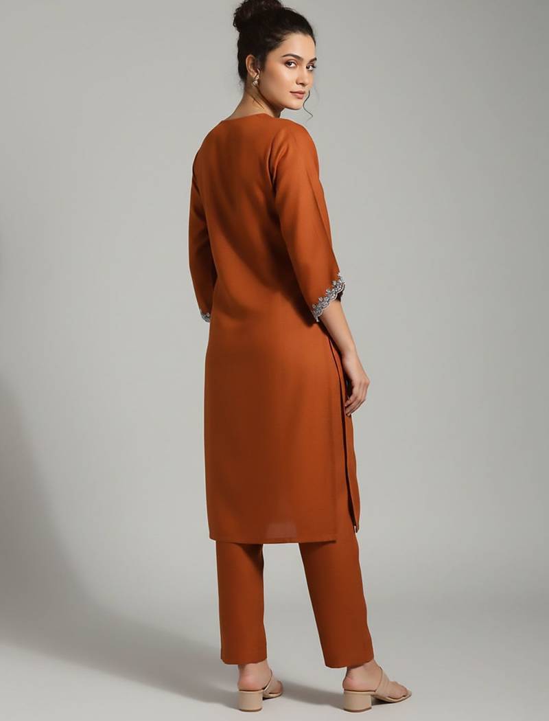 Embroidered tunic & trousers co-ords set