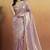 Purple solid satin satin regular saree with blouse