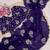 Purple Color Hand And Sequince Work Satin Saree