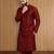 Maroon embroidered dupion silk kurta set