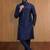 Blue embroidered dupion silk kurta set