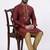 Maroon embroidered dupion silk kurta set