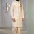 Cream embroidered dupion silk kurta set