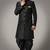 Black embroidered dupion silk kurta set