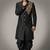 Black embroidered dupion silk kurta set