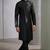 Black embroidered dupion silk kurta set