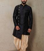 Black  dupion silk kurta set