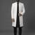 Black and white  dupion silk kurta set