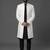 Black and white  dupion silk kurta set