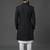 White and black  dupion silk kurta set