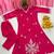 Pink cotton silk embroidered kurta set