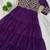 Purple faux georgette sequins flared gown set