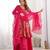 Pink chanderi printed palazzo set