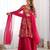 Pink chanderi printed palazzo set