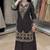 Brown silk blend embroidered palazzo set