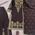 Brown silk blend embroidered palazzo set
