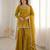 Mustard silk blend embroidered sharara set