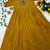 Women's new trendy mustard pleated maxi dress with intricate peacock beadwork