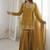 Mustard silk blend embroidered sharara set