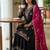 Black georgette embroidered palazzo set