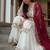 White georgette embroidered palazzo set