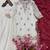 White georgette embroidered palazzo set