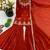 Orange silk blend embroidered sharara set