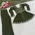 Dark-green silk blend embroidered palazzo set