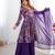 Purple chanderi printed palazzo set