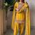 Yellow georgette embroidered farshi salwar set