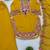Yellow georgette embroidered farshi salwar set