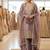 Lavender silk blend embroidered sharara set