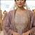 Lavender silk blend embroidered sharara set