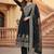 Black crepe embroidered kurta set