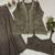 Brown silk blend embroidered palazzo set