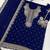Royal-blue faux georgette embroidered palazzo set