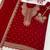 Red faux georgette embroidered palazzo set
