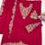 Pink silk blend embroidered palazzo set