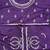 Lavender fendy satin embroidered saree with unstitched blouse