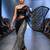 Black imported half half sequin saree with silk blouse