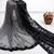 Black imported half half sequin saree with silk blouse