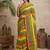 Yellow traditional khadi cotton casual wear saree