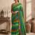 Green traditional khadi cotton casual wear saree