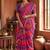 Pink traditional khadi cotton casual wear saree