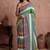 Multicolor traditional khadi cotton casual wear saree